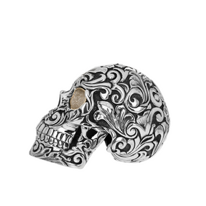 Silver Skull Sculpture (Five of Five) right profile