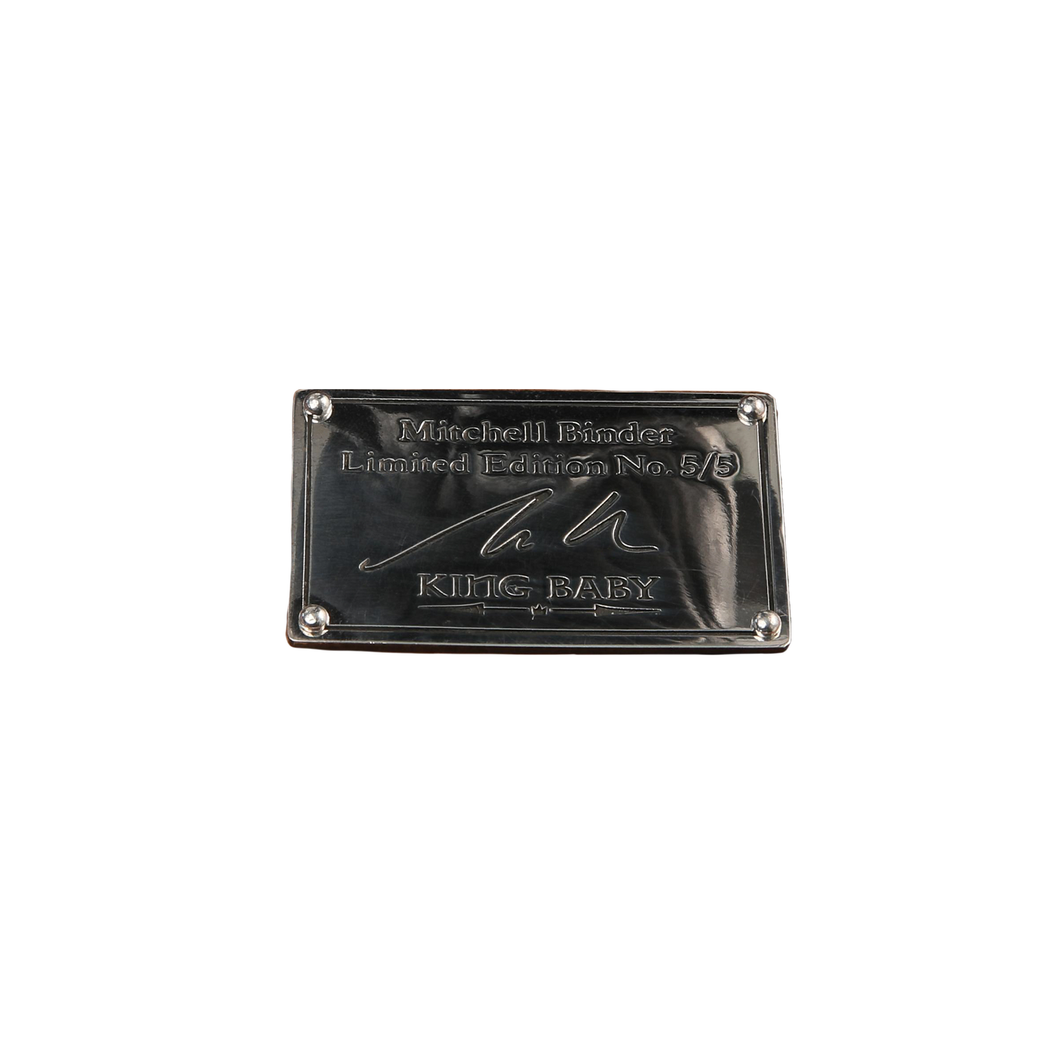 Silver five of five plaque