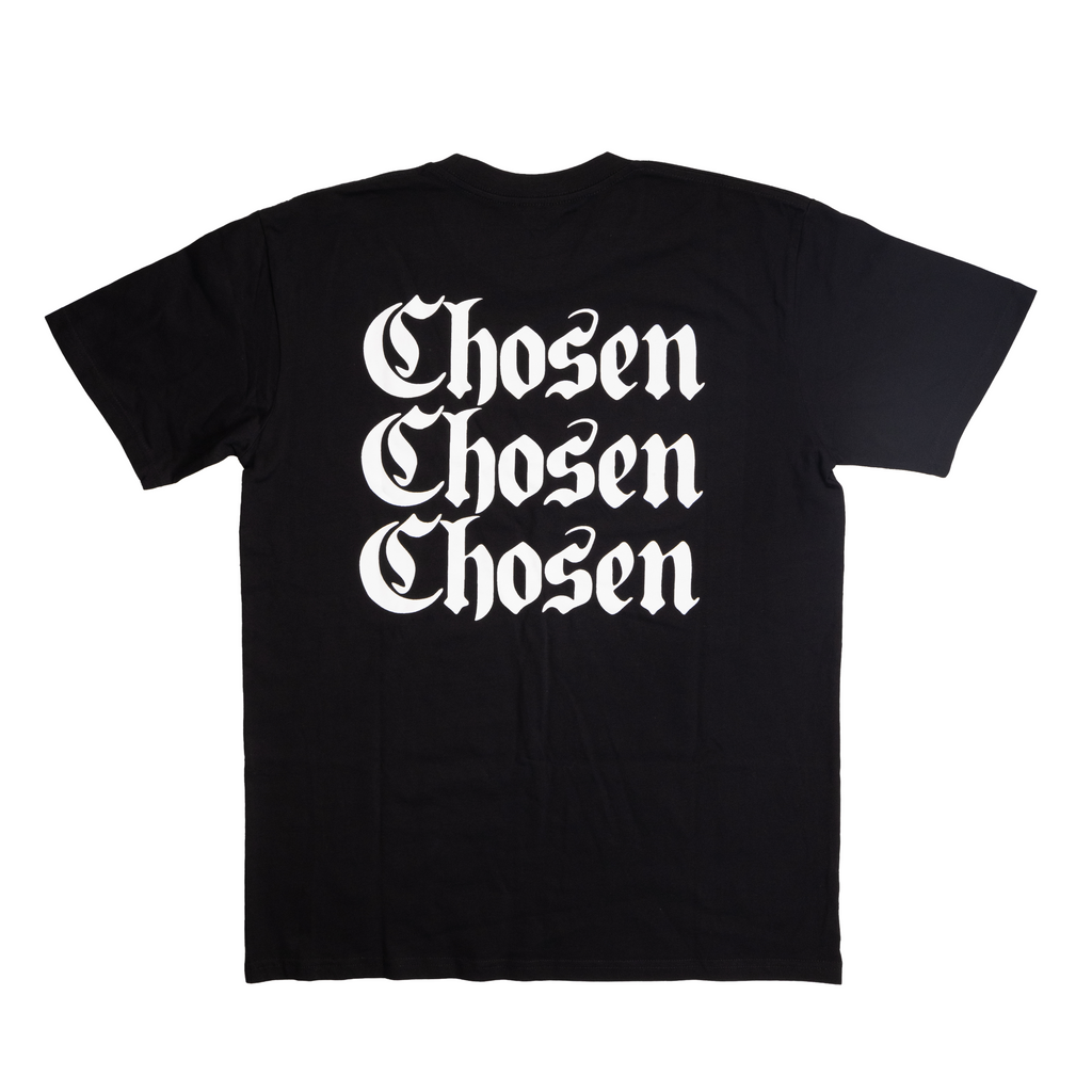 Chosen Tee on white background back view