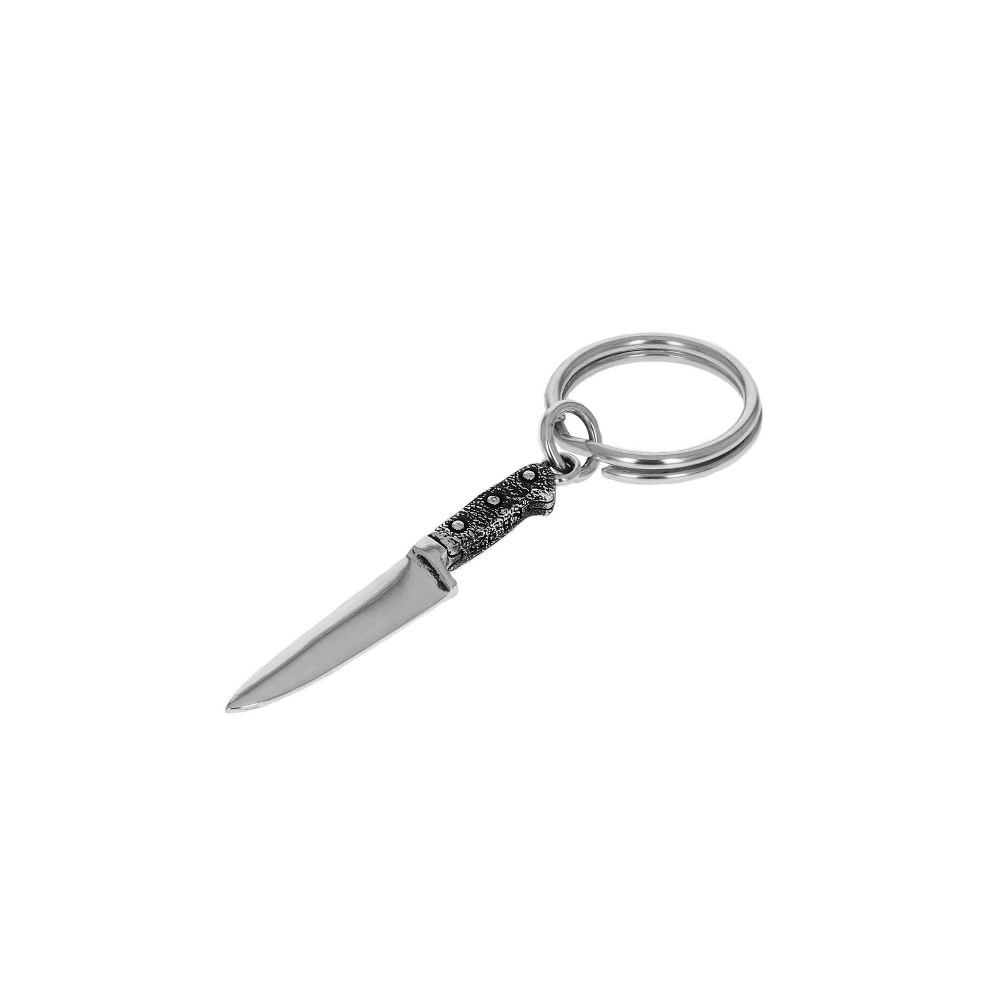 Mini Knife Edge Chain Ring with diamond center - Lizzie Mandler