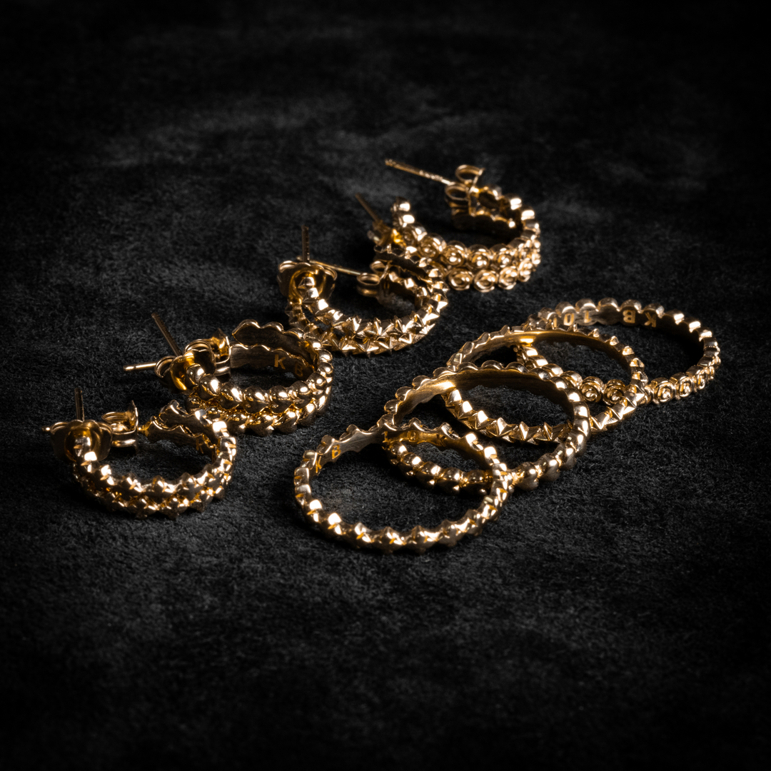 10K Gold Super Micro MB Cross Stackable Ring – King Baby