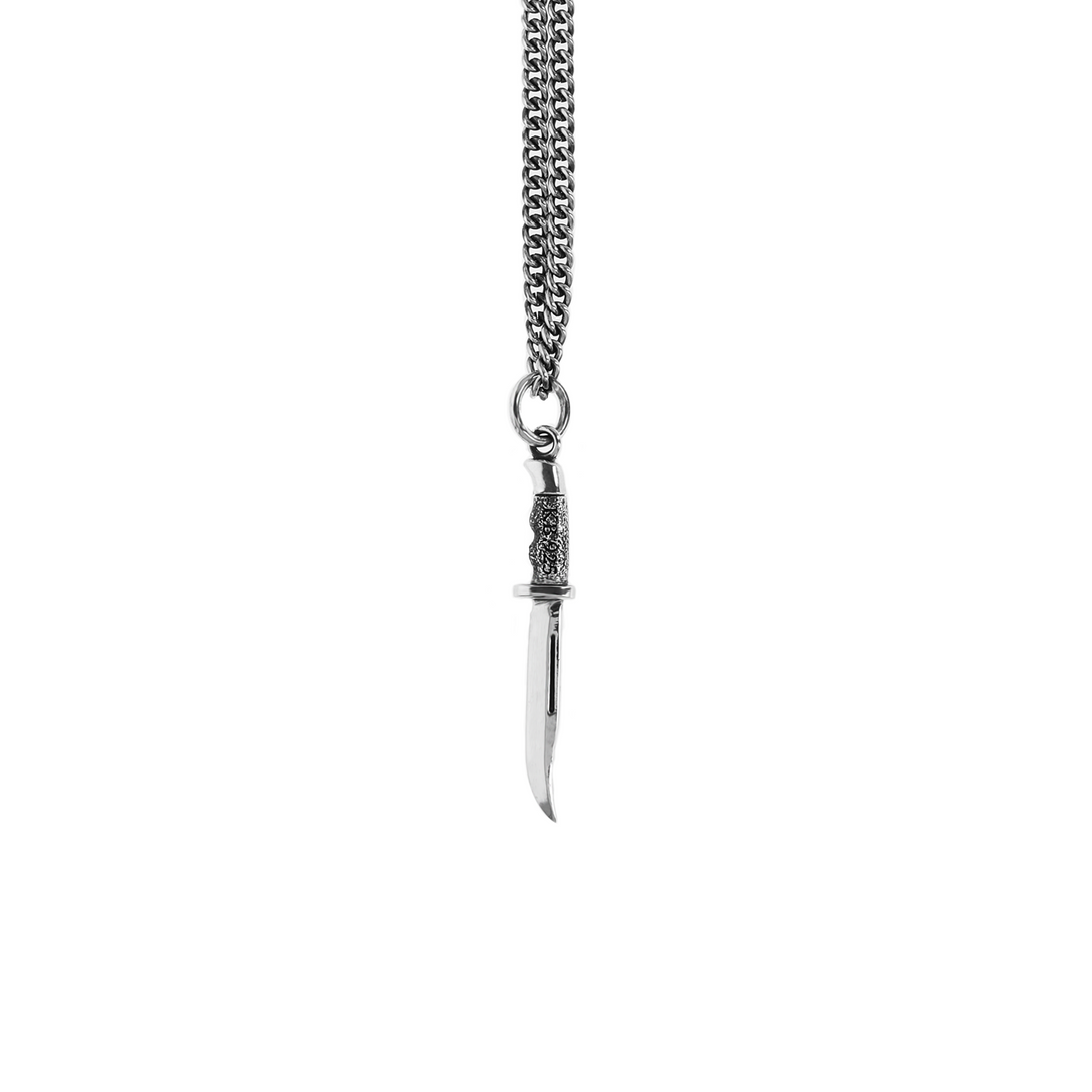 Black Stingray Leather and Silver Dagger Sword Cross Pendant Black Stingray Leather and Silver Dagger Sword Cross Pendant