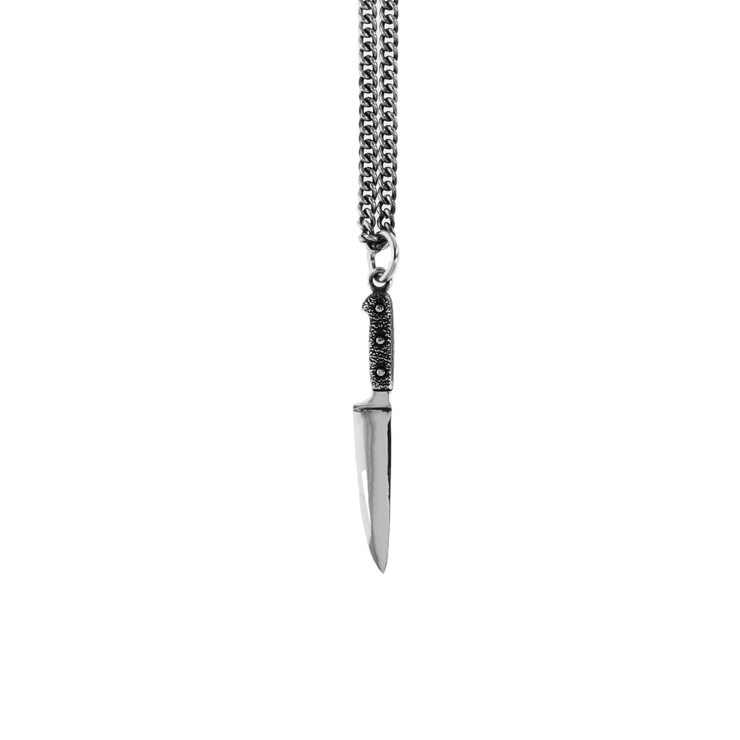 Black Stingray Leather and Silver Dagger Sword Cross Pendant Black Stingray Leather and Silver Dagger Sword Cross Pendant