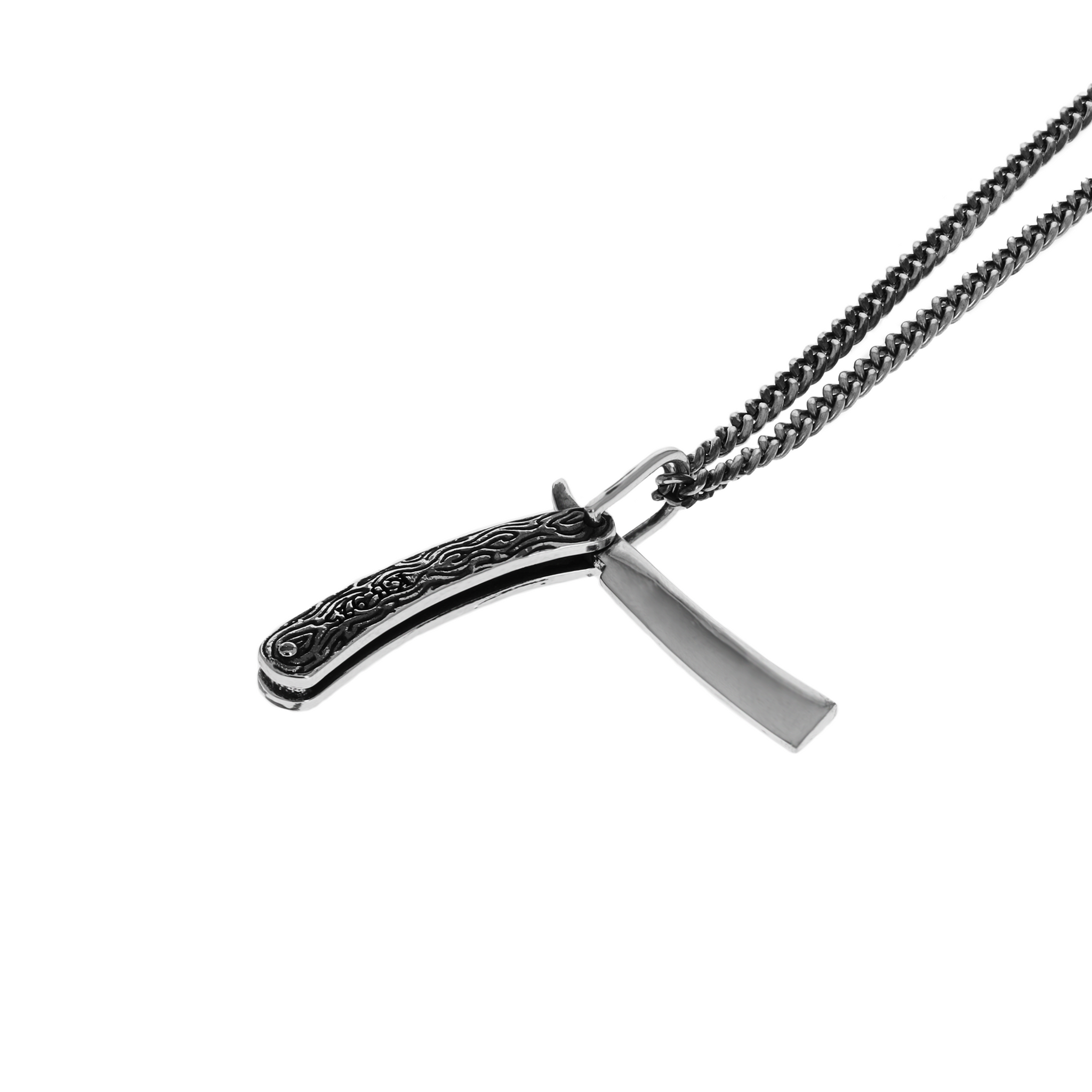 Sterling silver 2025 razor blade pendant
