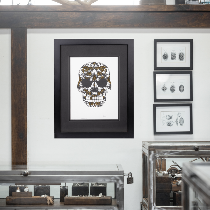 Limited Edition Baroque Skull Print