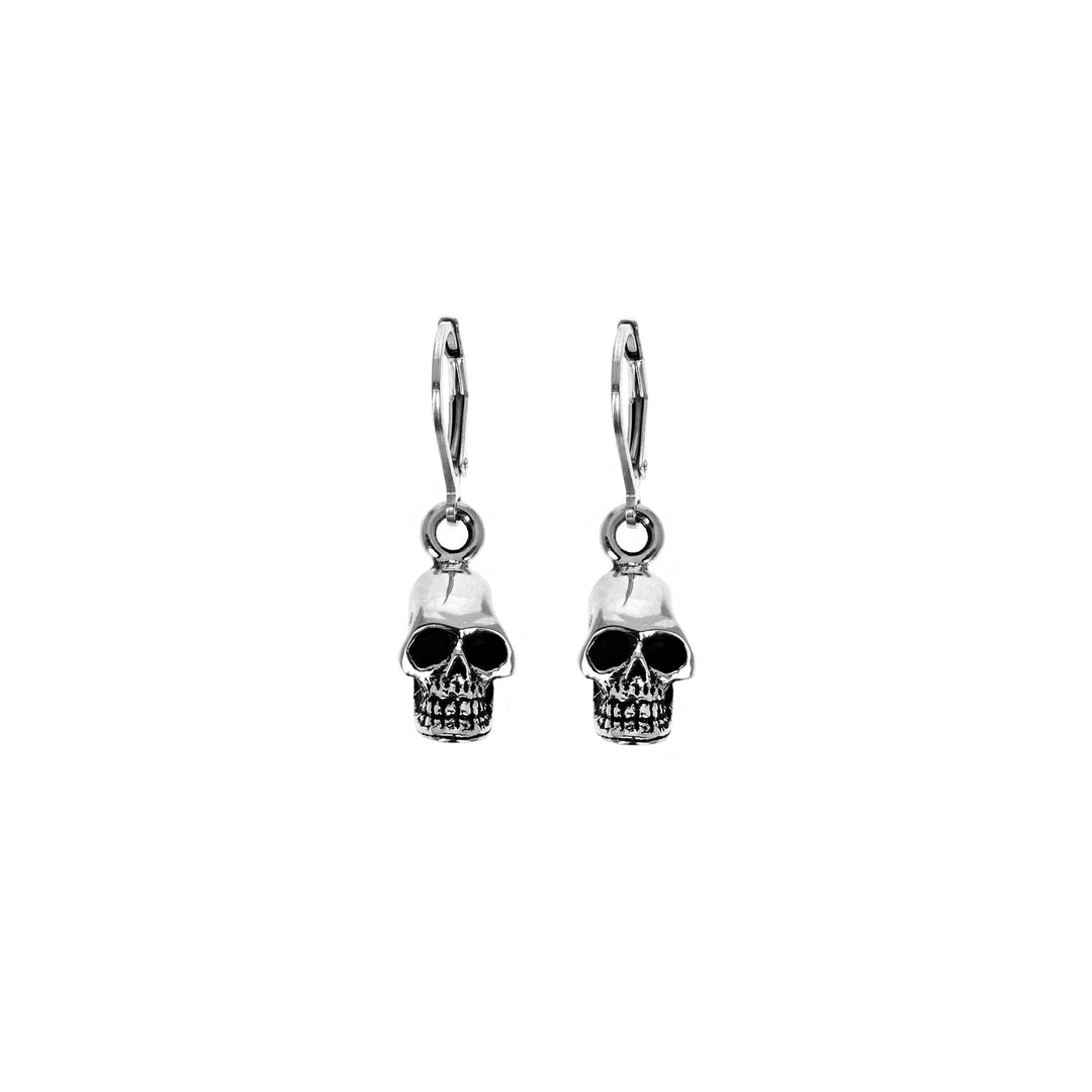 Small Skull Lever-Back Earring