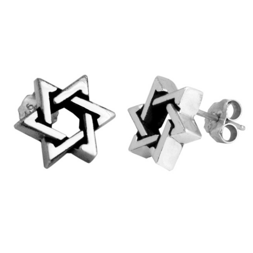 Star Of David Post Earrings