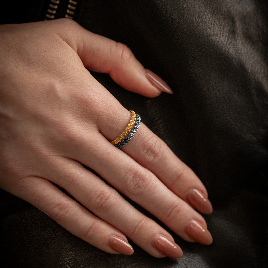 10K Gold Super Micro Star Stackable Ring – King Baby