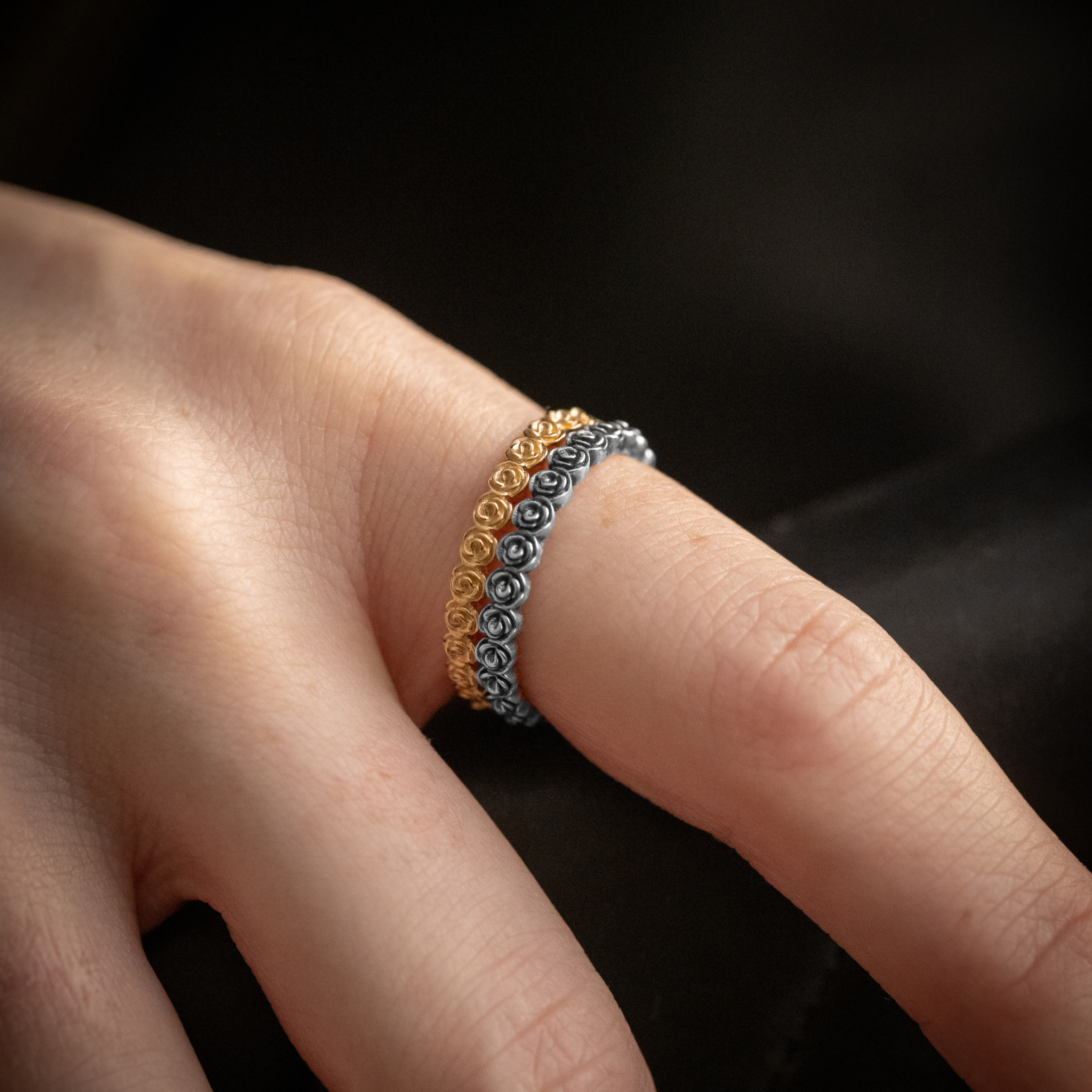 10K Gold Super Micro Star Stackable Ring