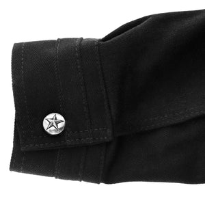Close up shot of Product shot of the Everyday Black Denim Jacket
