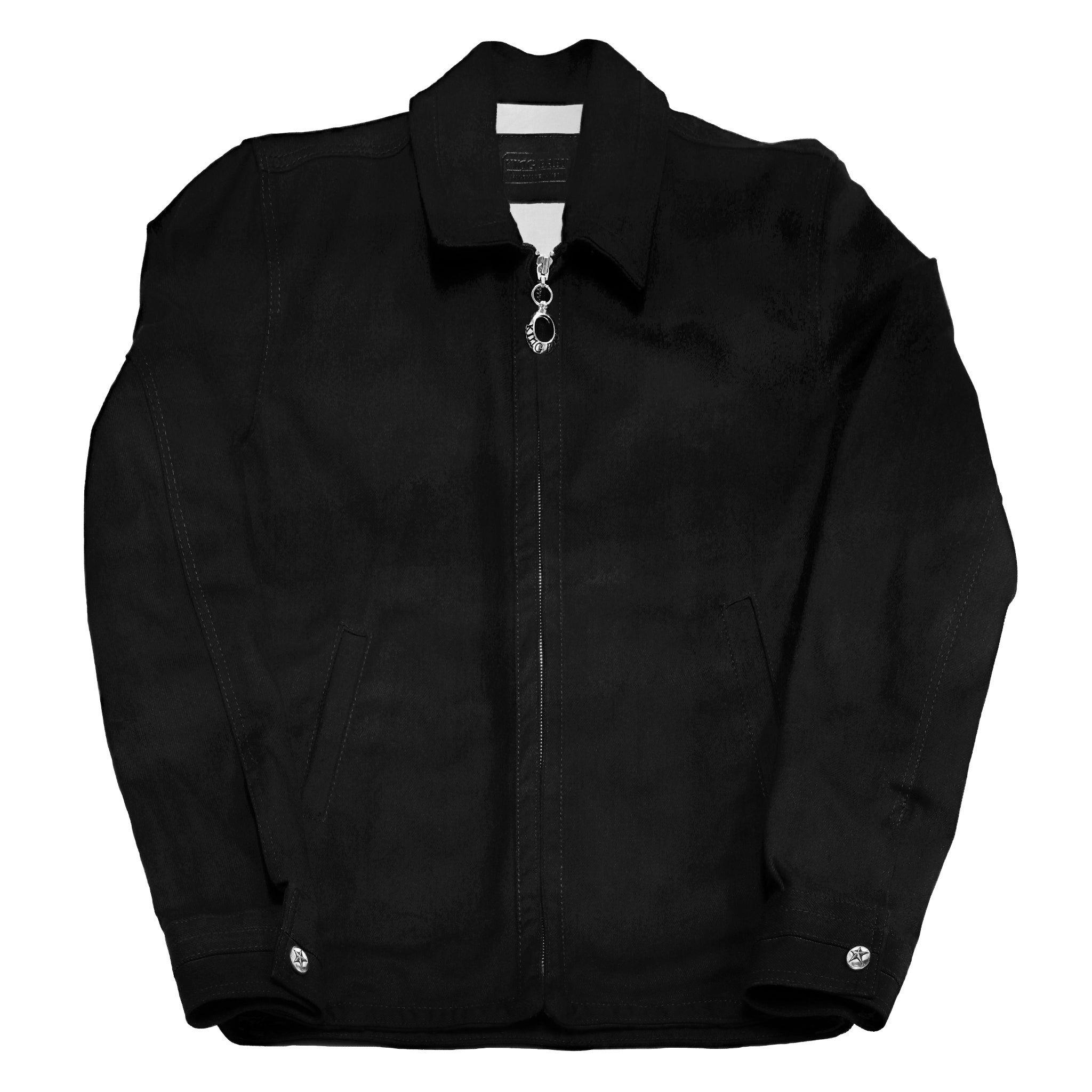 Product shot of the Everyday Black Denim Jacket