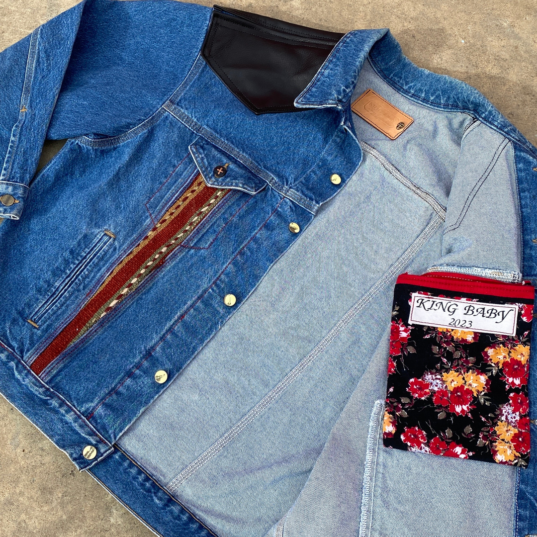 Inside pocket of Western Denim Trucker Jacket