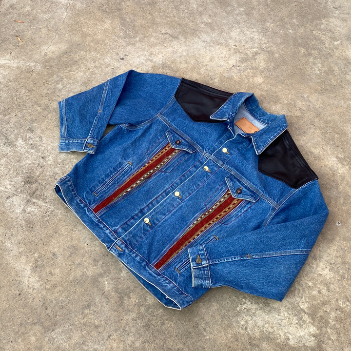 Full shot of Western Denim Trucker Jacket