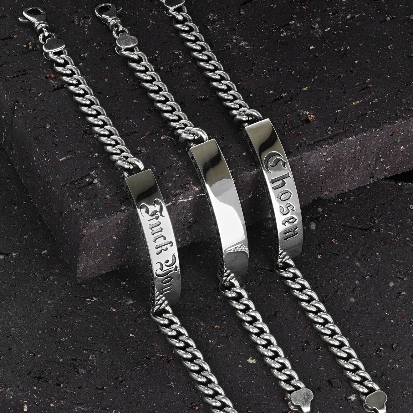 Silver ID Bracelet W/ Stars – King Baby