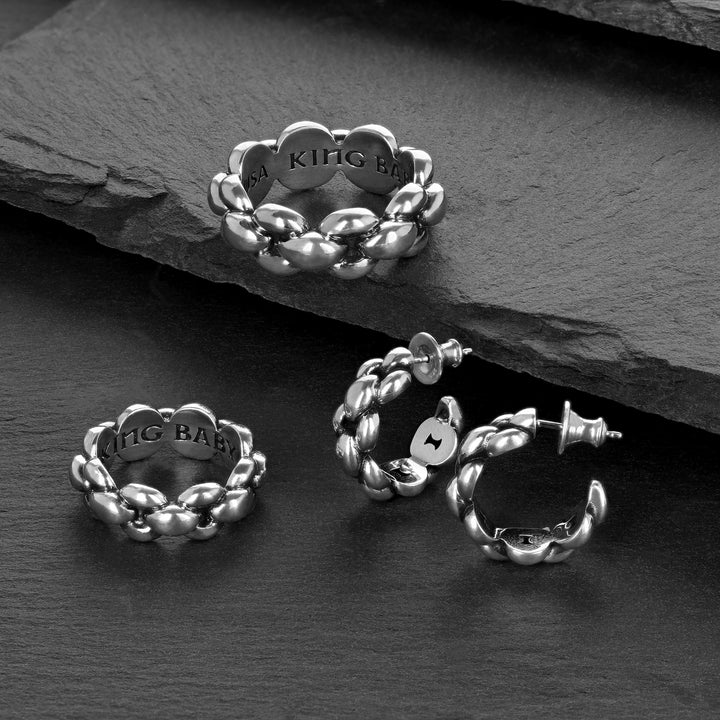 Infinity Rings and Earrings staged Lifestyle image