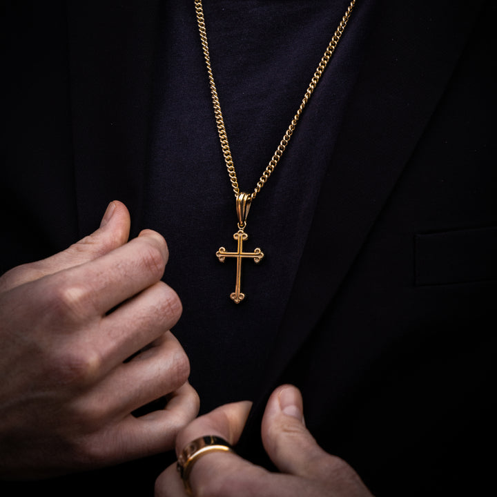 10K Yellow Gold Traditional Cross Pendant