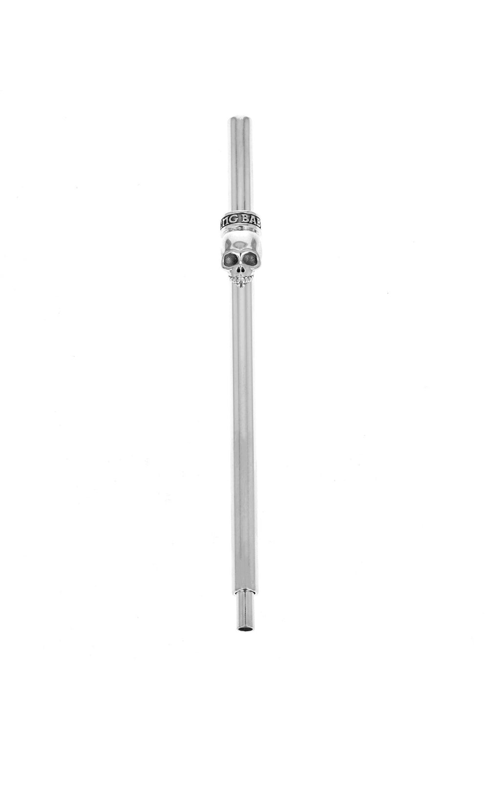 Silver Skull Extendable Straw