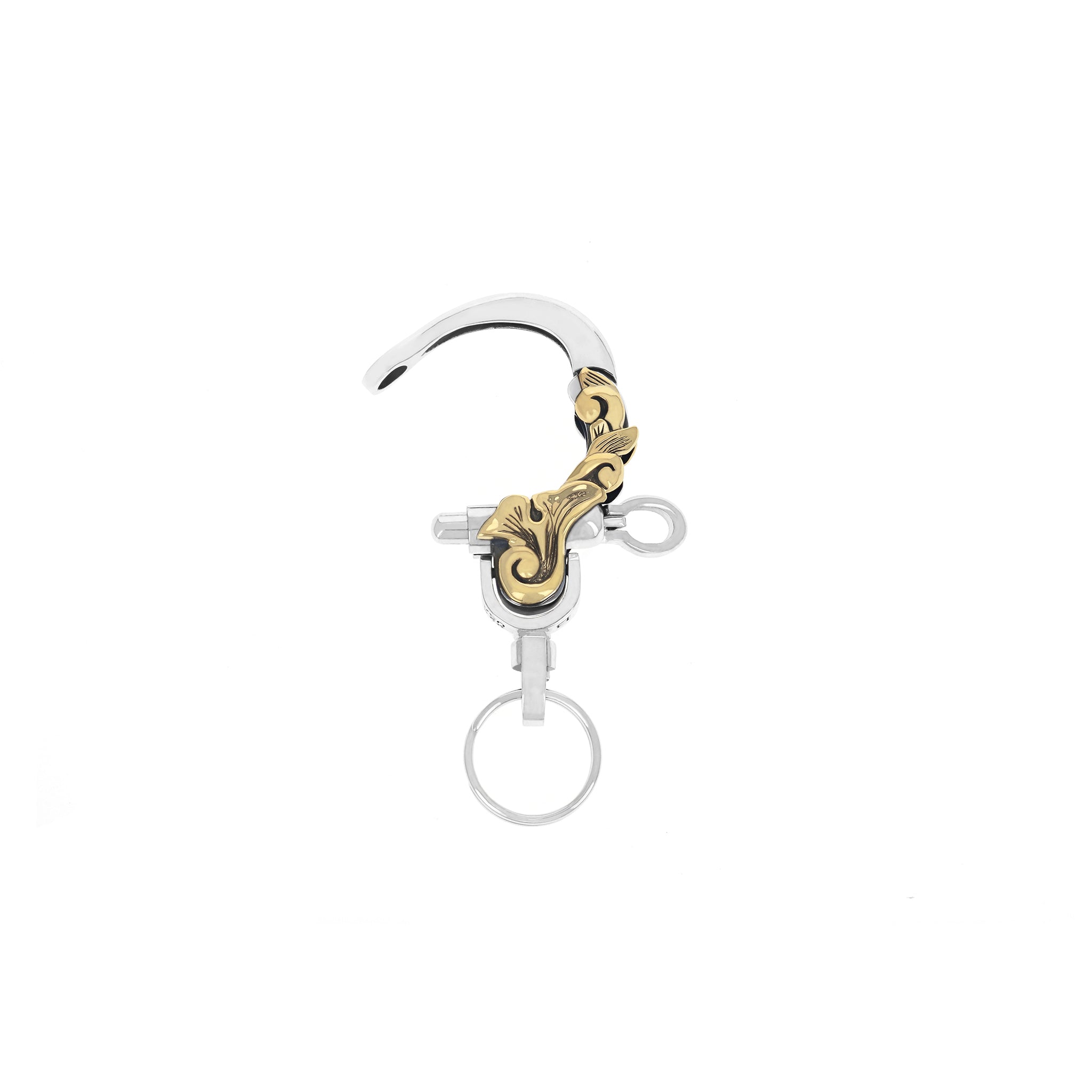 Key Fob with Gold Alloy Scroll Design