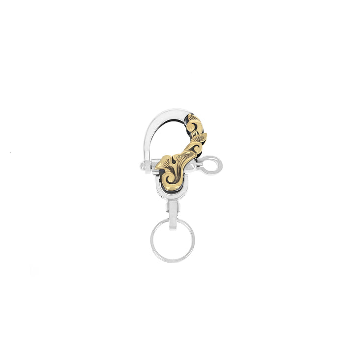 Key Fob with Gold Alloy Scroll Design