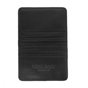 Horizontal Stingray Bifold Card Holder Wallet w/ Silver Skull
