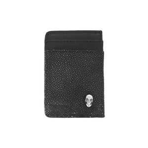 Stingray Card Holder Wallet w/ Silver Skull