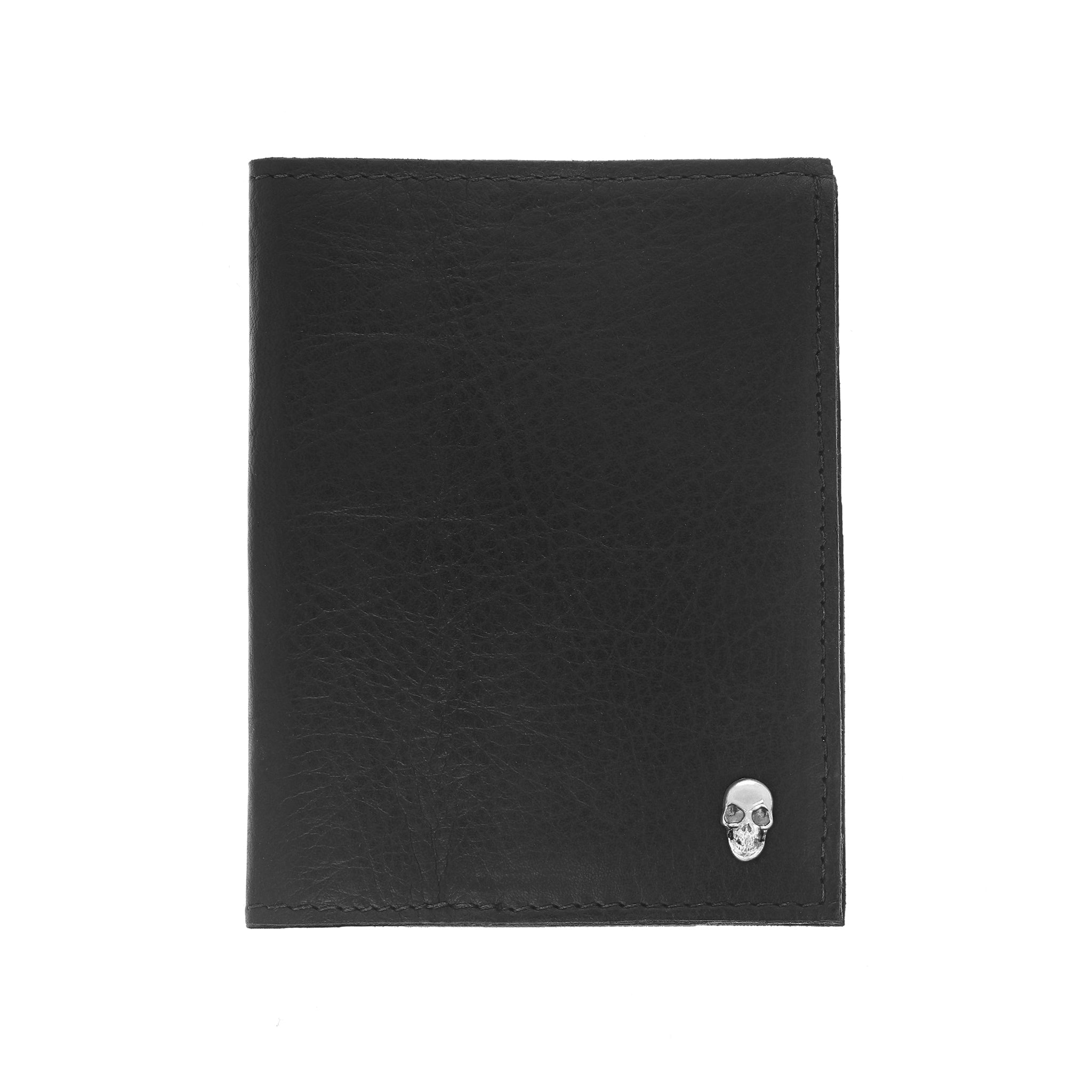 Passport Wallet w/ Silver Skull
