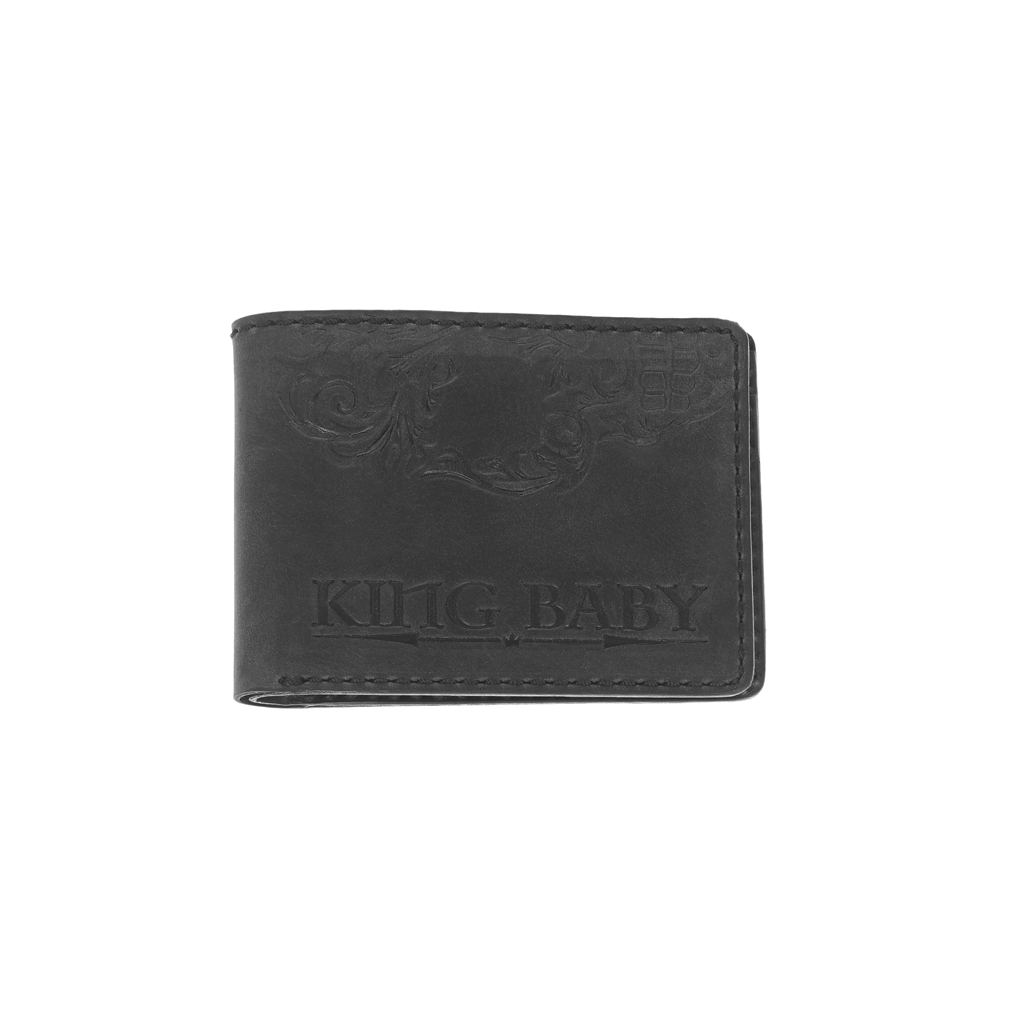 Black Baroque Skull Bifold Wallet