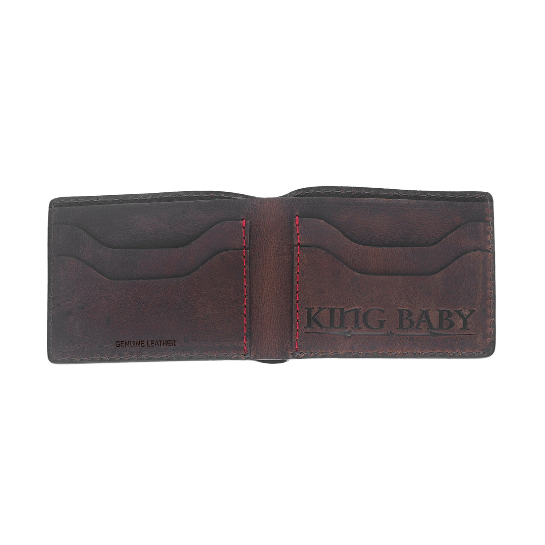 Brown Baroque Skull Bifold Wallet