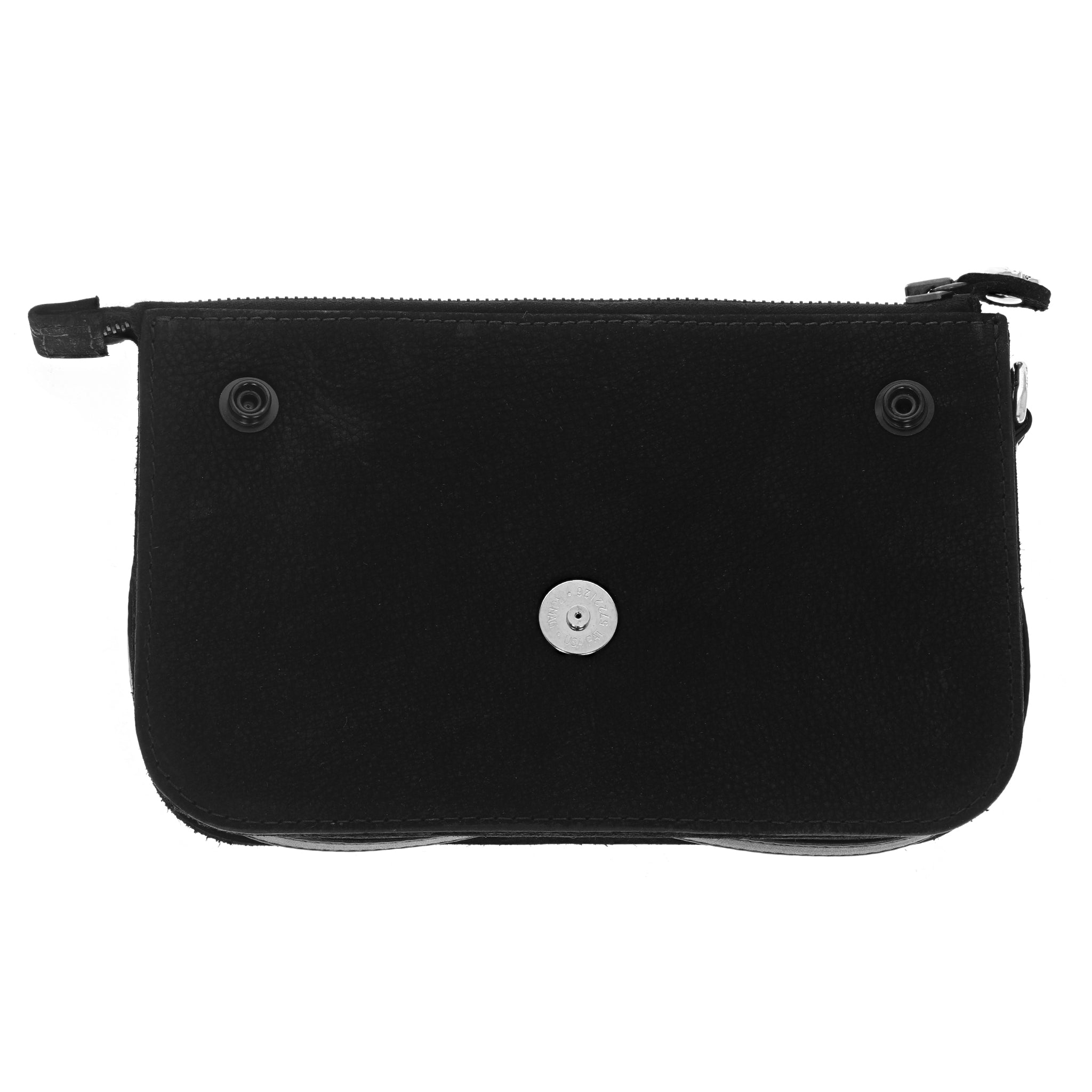 Leather Convertible Crossbody Bag w/ Skull Snap – King Baby