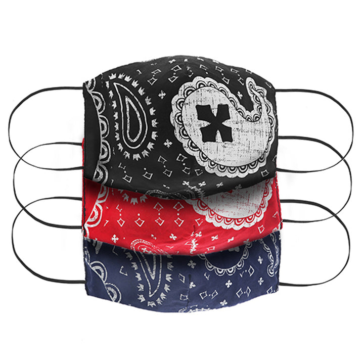 MB Cross Paisley Bandana Fabric Face Mask