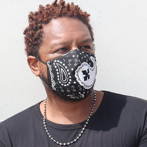 MB Cross Paisley Bandana Fabric Face Mask