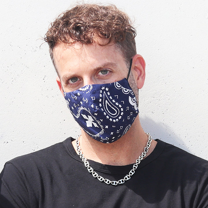 MB Cross Paisley Bandana Fabric Face Mask