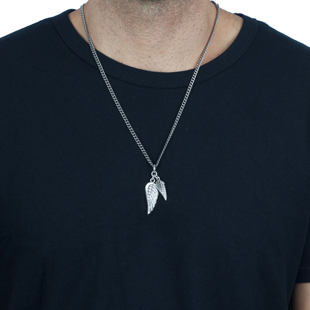 Double Wings Pendant on Model