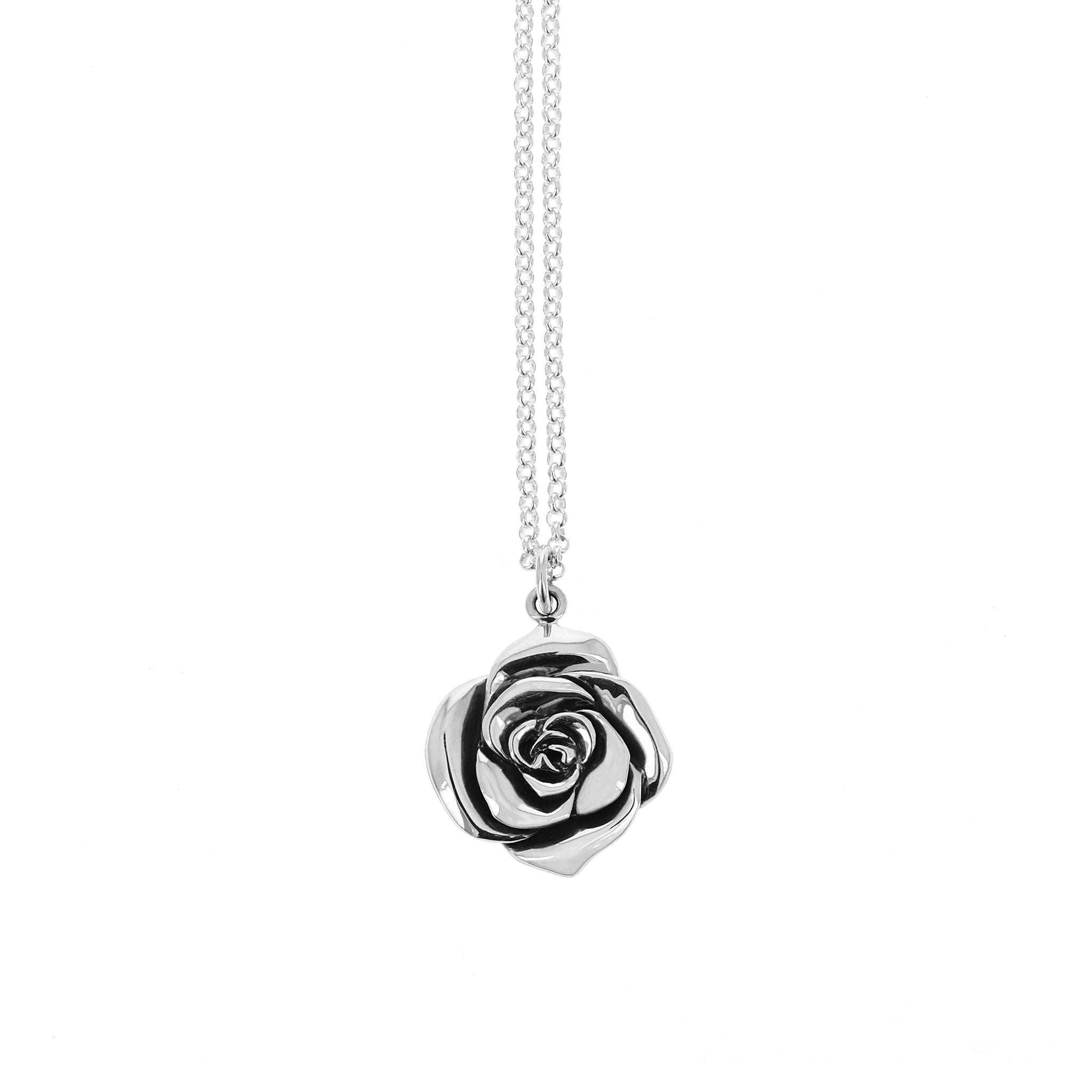 Rose Necklace Rose Charm Rose Pendant Sterling Rose Silver Rose Flower  Charm Flower Jewelry Flower Necklace Gift for Mom Silver Charm Bloom - Etsy