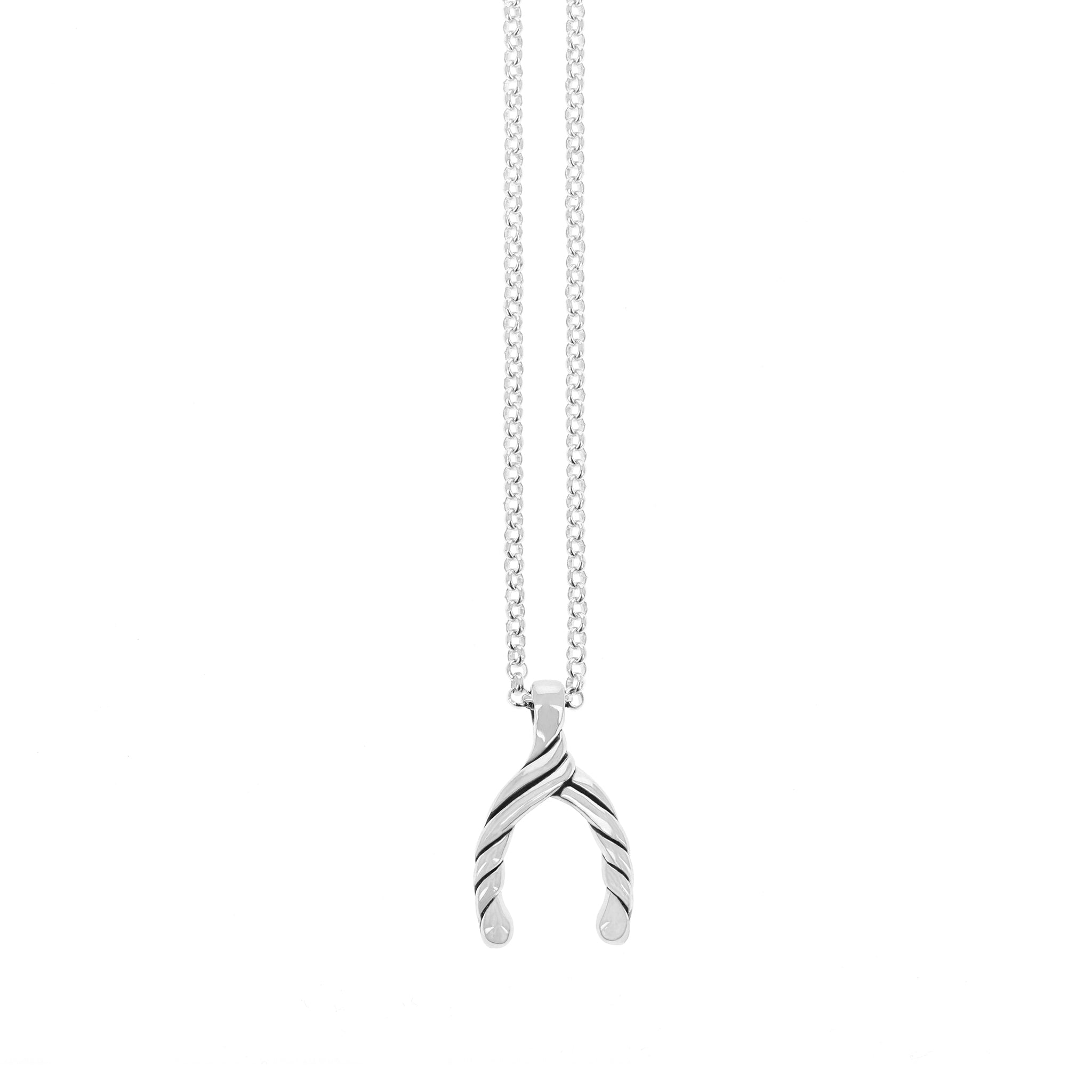 Tiny Sterling Silver Wishbone Necklace | Katie Mullally | Wolf & Badger