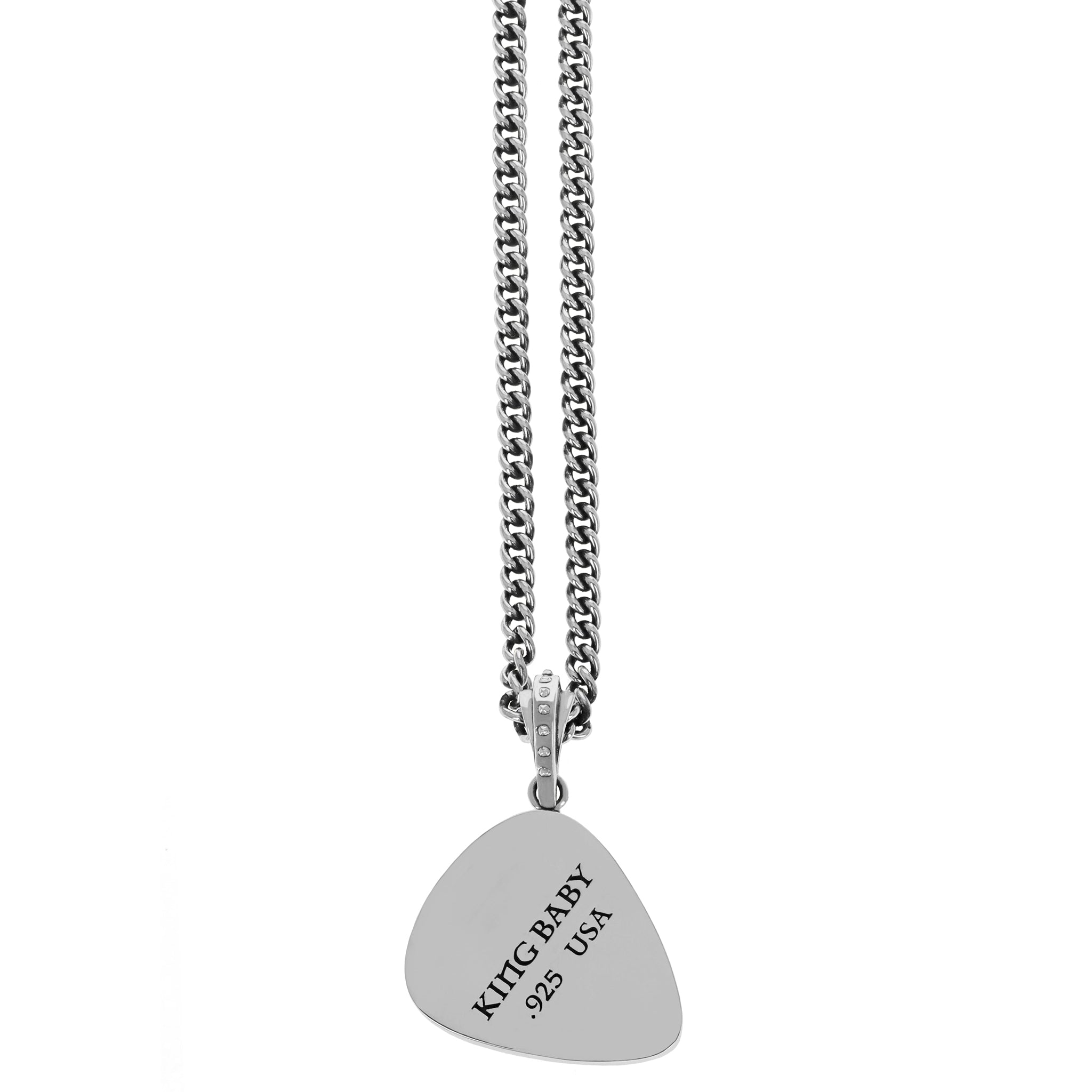 Studded Skull Guitar Pick Pendant – King Baby