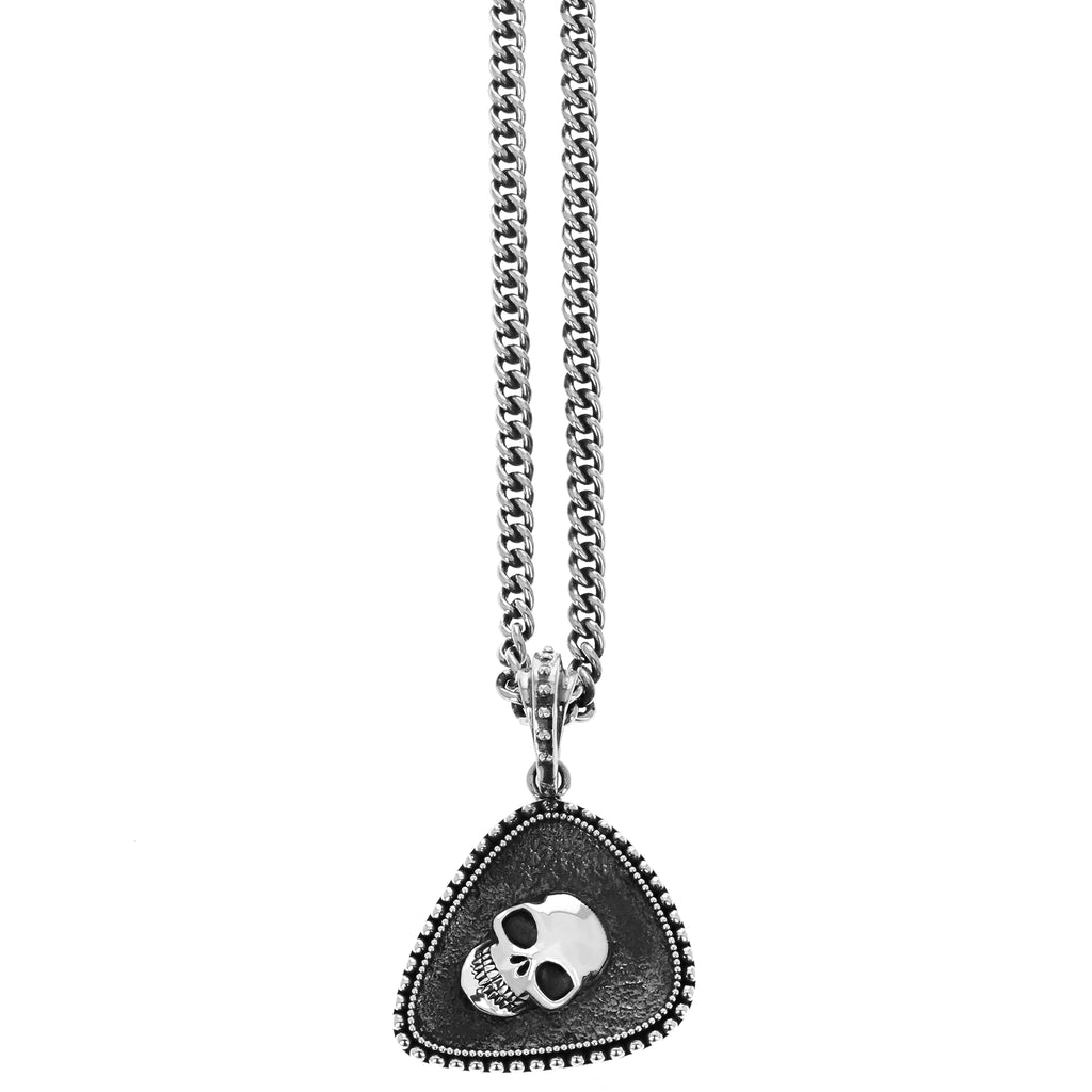 Studded Skull Guitar Pick Pendant