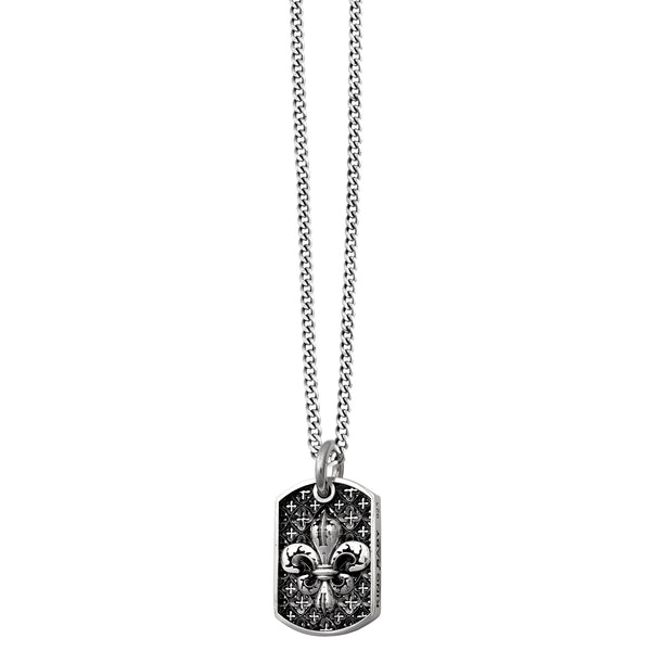 King Baby Large Fleur De Lis Dog Tag