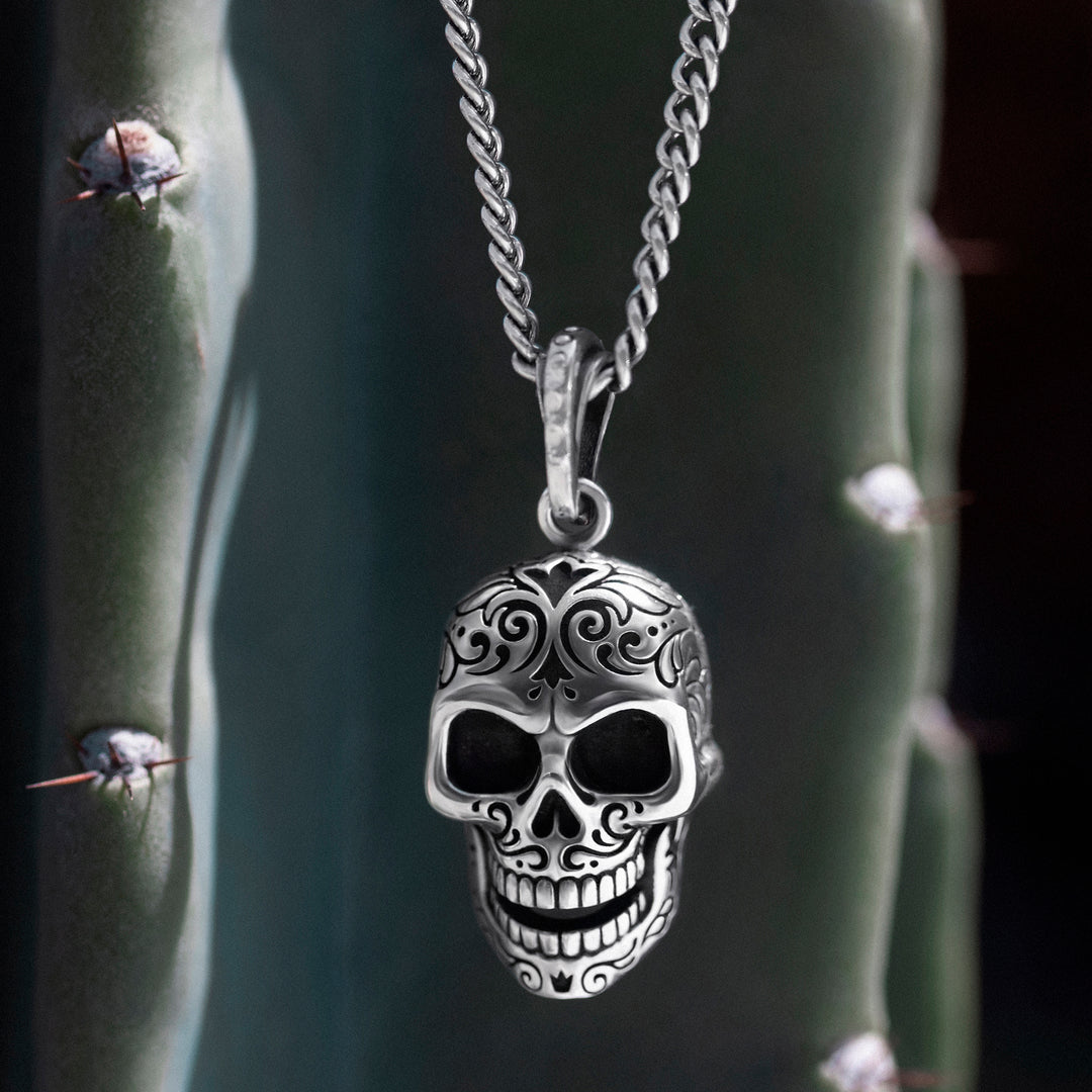 Laughing Skull with Movable Jaw Pendant