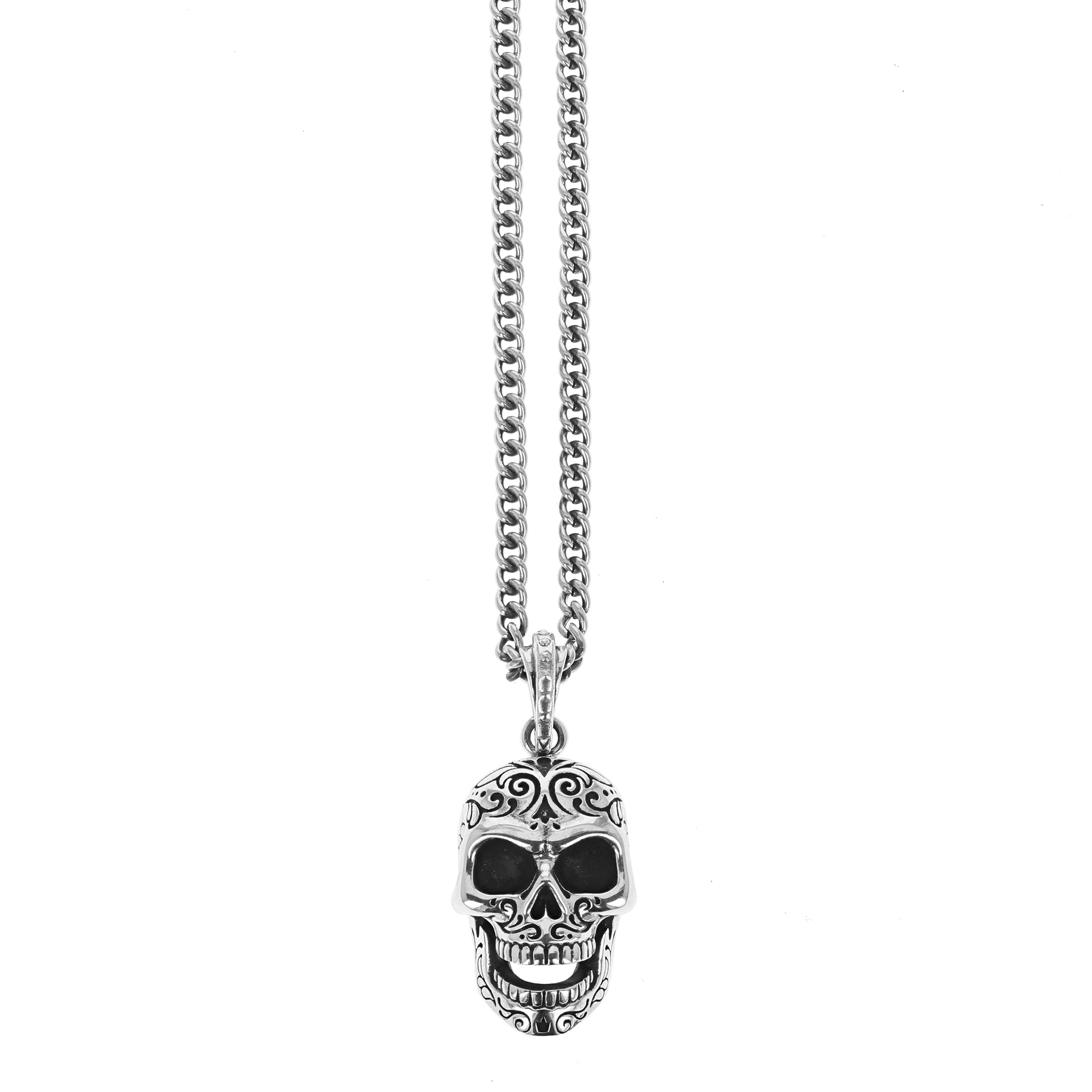 Laughing Skull with Movable Jaw Pendant
