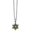 Large Alloy Star of David in Silver Frame Pendant