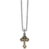 Small Alloy Traditional Cross in Silver Frame Pendant