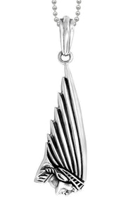 king baby silver indian motorcycle necklace