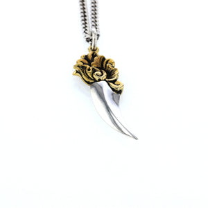 king baby sterling silver dagger pendant