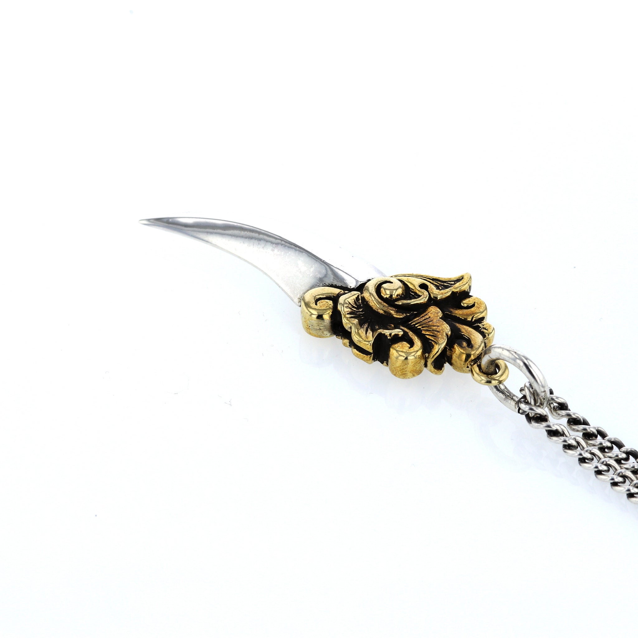 king baby sterling silver dagger pendant