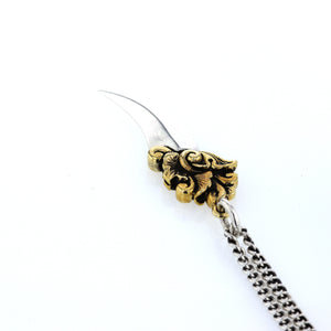 king baby sterling silver dagger pendant