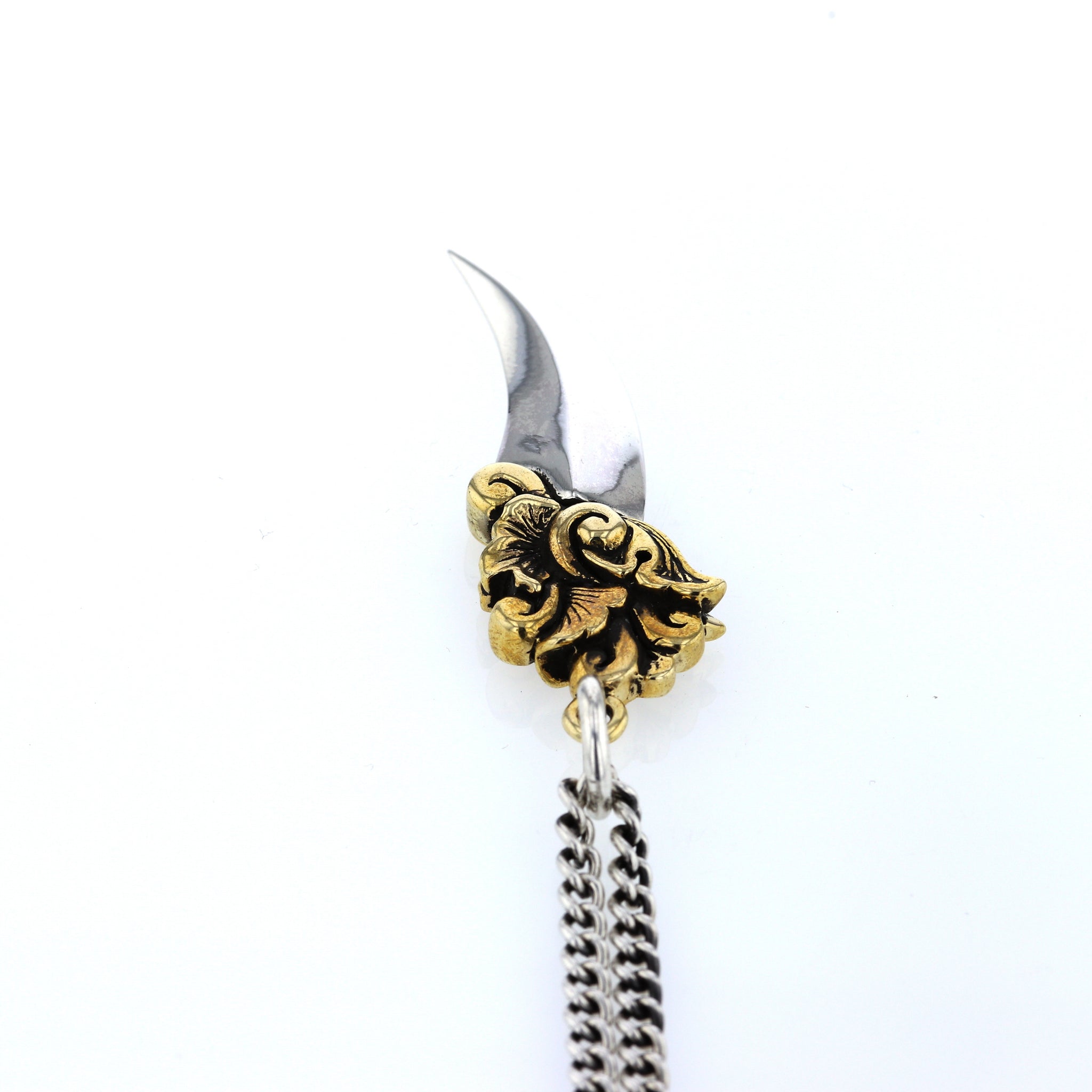 king baby sterling silver dagger pendant