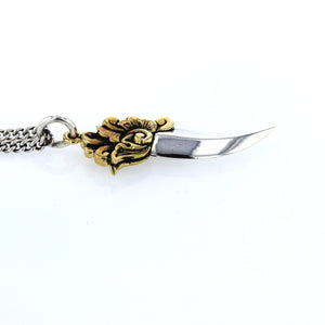 king baby sterling silver dagger pendant