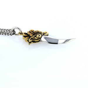 king baby sterling silver dagger pendant
