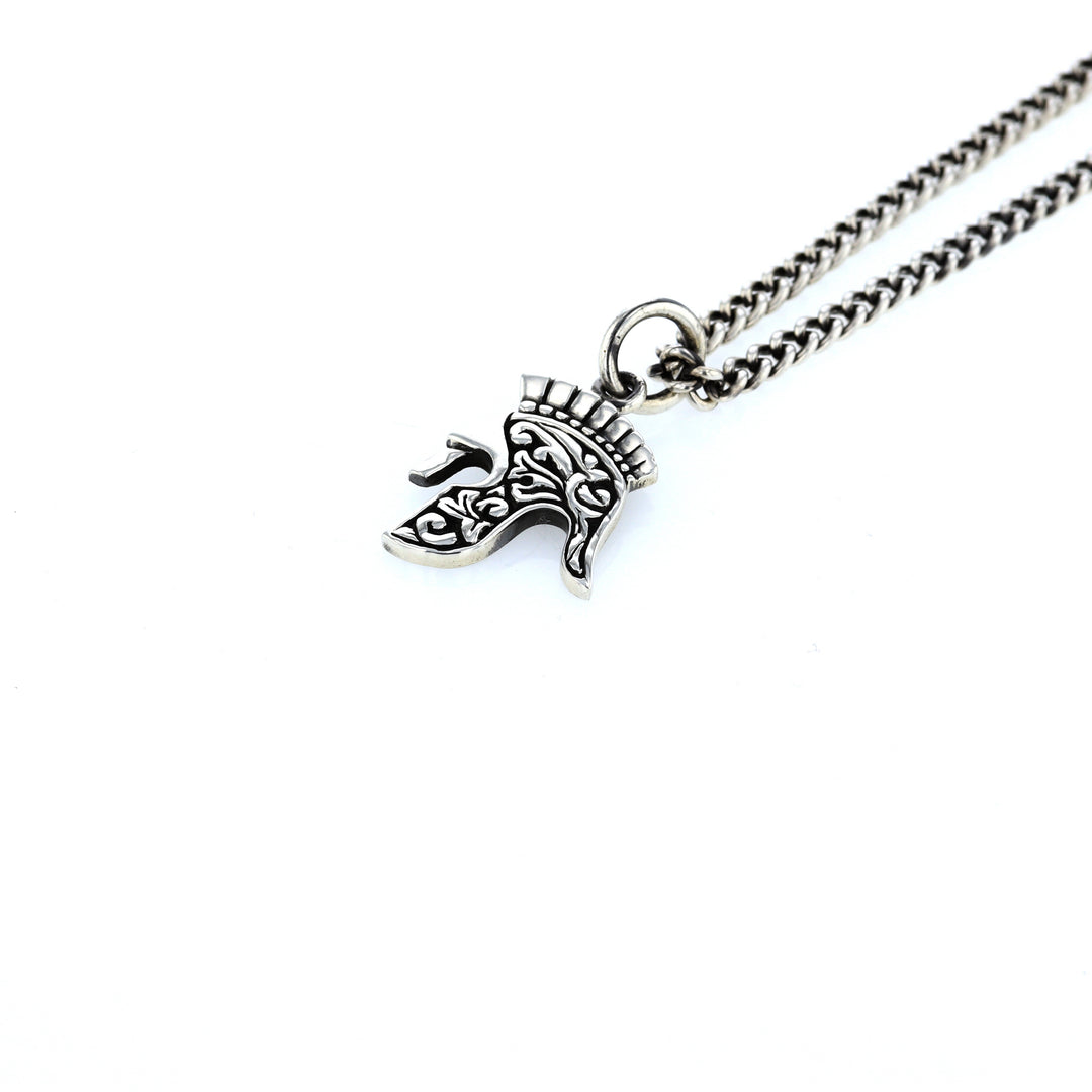 king baby spartan helmet pendant